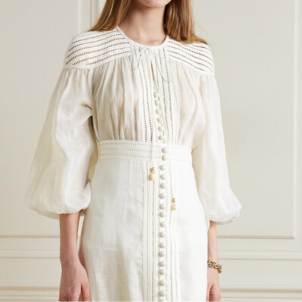 ZIMMERMAN Elegant White Blouse Size 3 - Picture 4 of 16